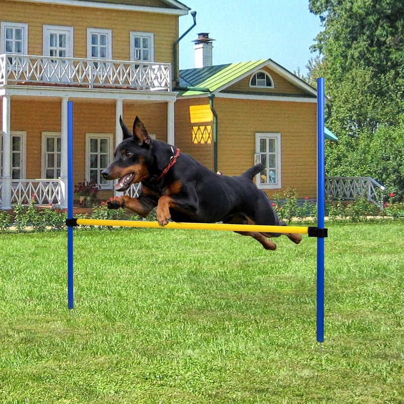 Pet Prime Dog Agility Training Equipment for Dog Obstacle Course Backyard Height Adjustable Jumper Hurdle Bar Portable Dogs Park Exercise Tool - Image 1